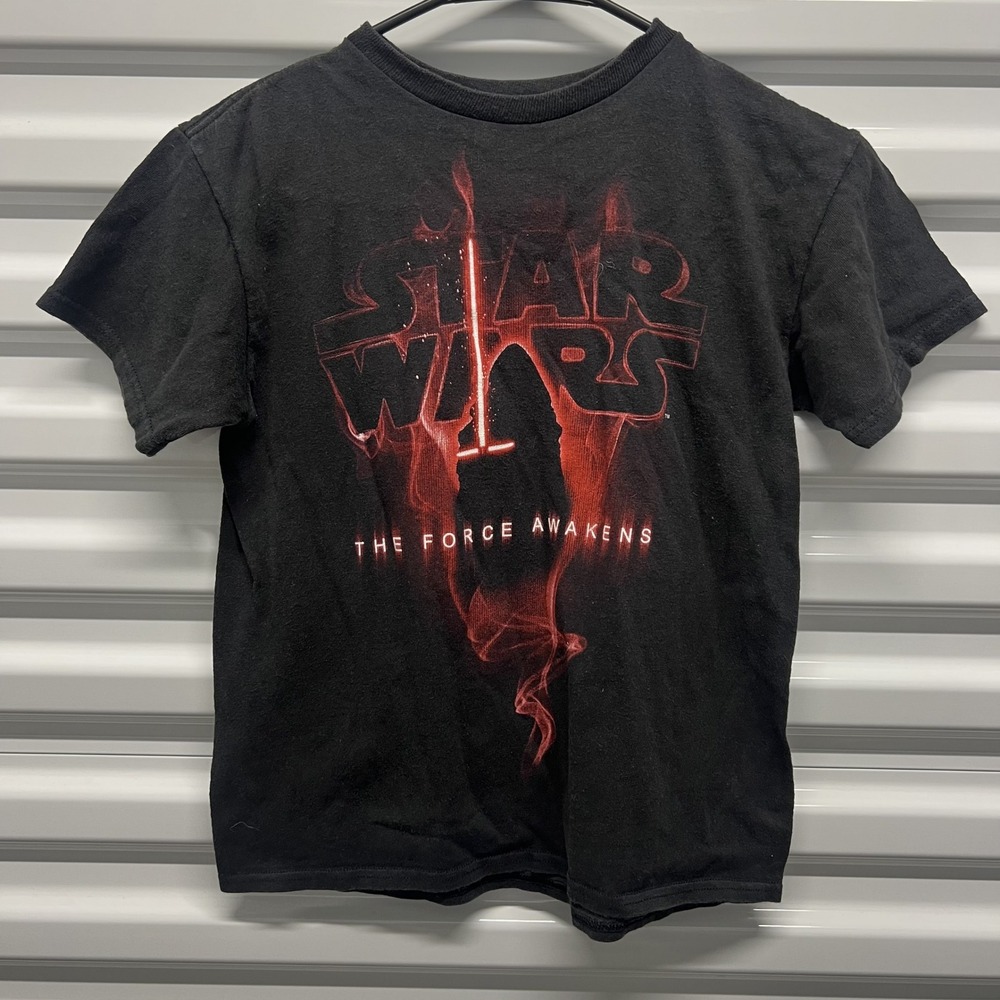 Star Wars Boys T Shirt Size S Small Black‎ Cotton The Force Awakens Kylo Ren Tee